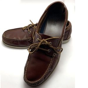 Bass Tan Leather Boater or Deck Shoe